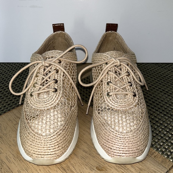 LIK NEW! Sam Edelman Delma Raffia Sneakers - Picture 2 of 11